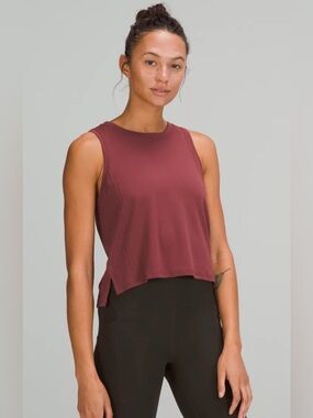 Lululemon Train to Be Tank Top Women’s Medium Mauve Rose Sleeveless Mesh